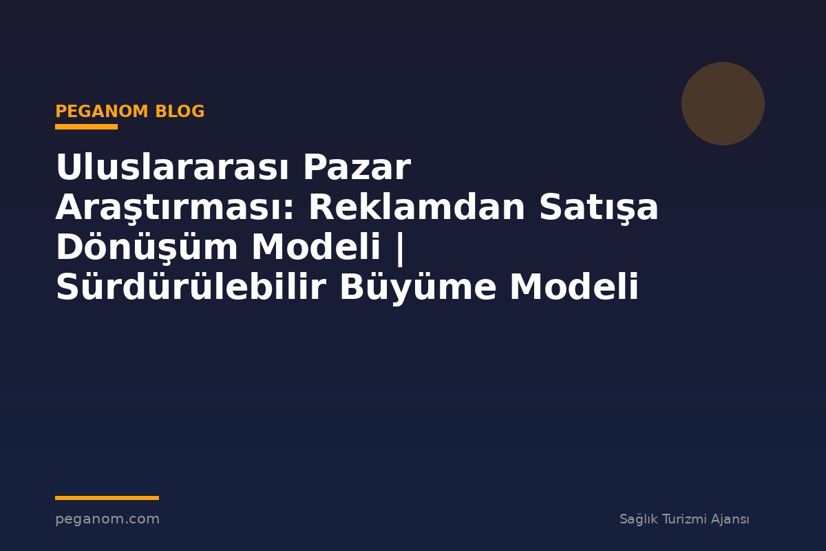 Uluslararası Pazar Araştırması: Reklamdan Satışa Dönüşüm Modeli | Sürdürülebilir Büyüme Modeli