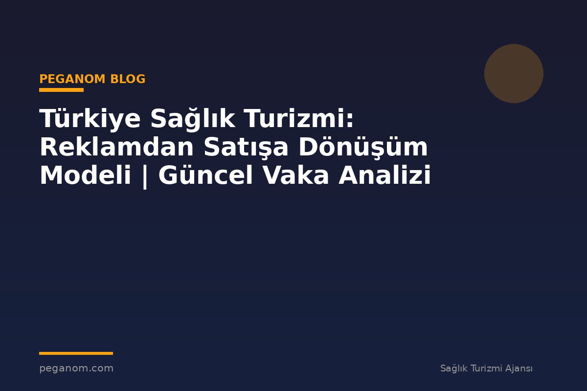 Türkiye Sağlık Turizmi: Reklamdan Satışa Dönüşüm Modeli | Güncel Vaka Analizi