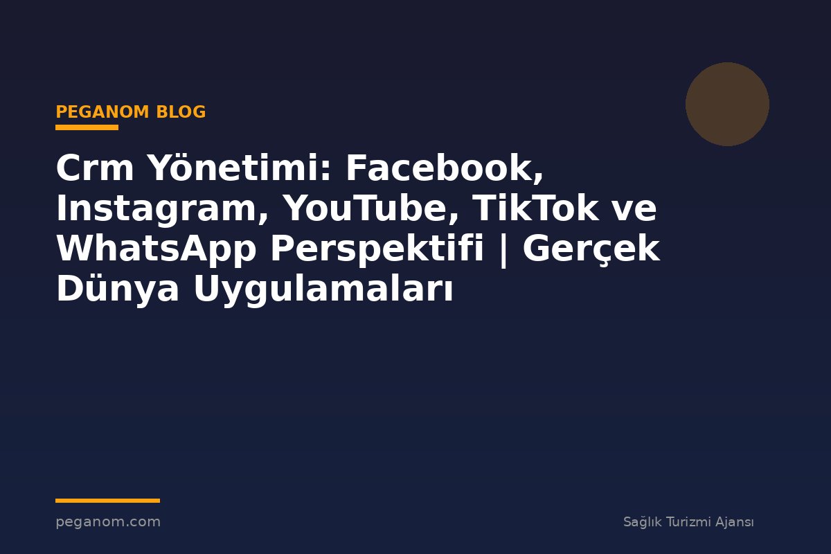 Crm Yönetimi: Facebook, Instagram, YouTube, TikTok ve WhatsApp Perspektifi | Gerçek Dünya Uygulamaları