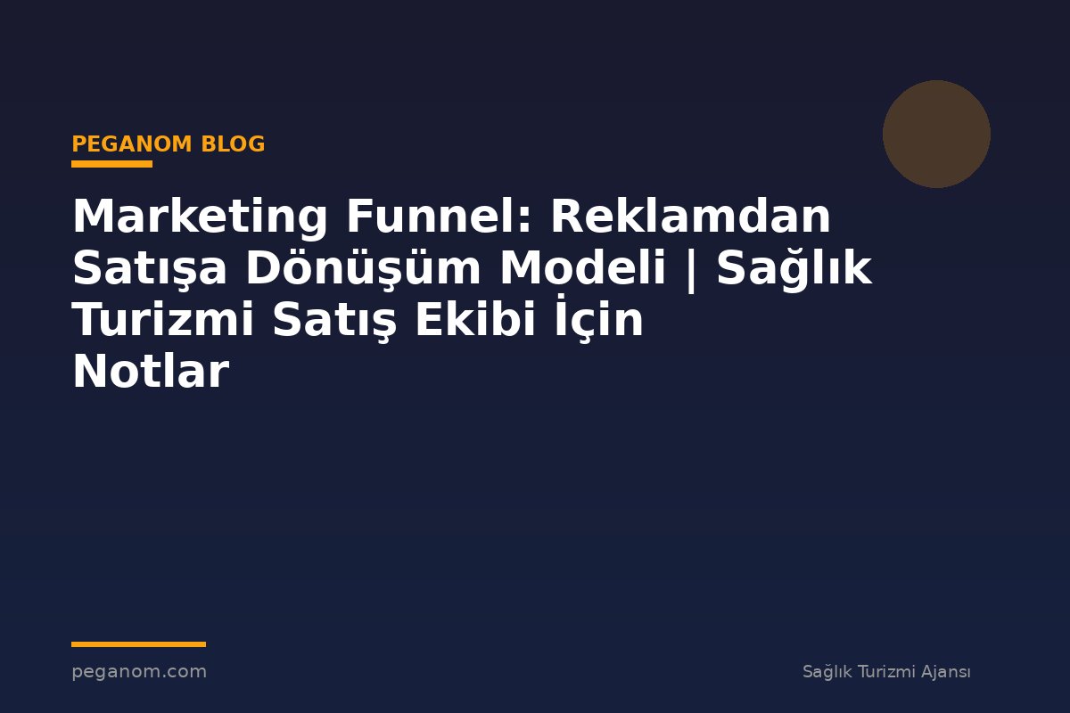 Marketing Funnel: Reklamdan Satışa Dönüşüm Modeli | Sağlık Turizmi Satış Ekibi İçin Notlar