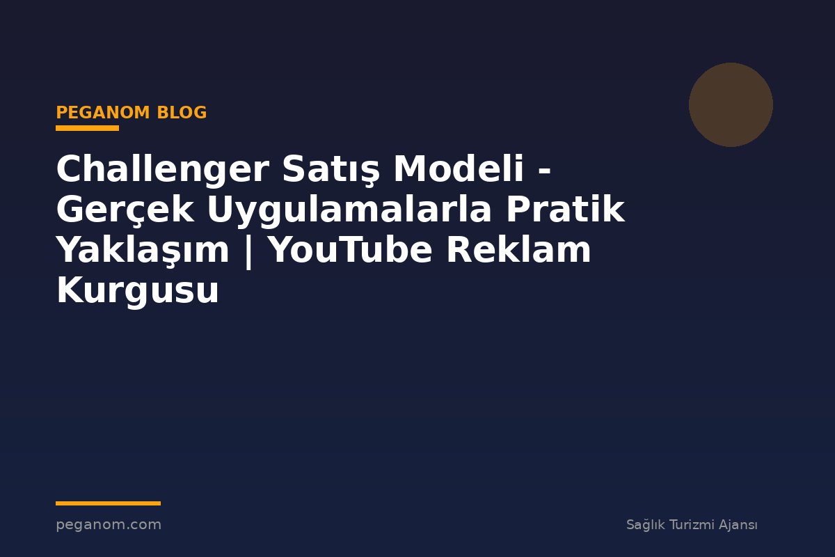 Challenger Satış Modeli - Gerçek Uygulamalarla Pratik Yaklaşım | YouTube Reklam Kurgusu