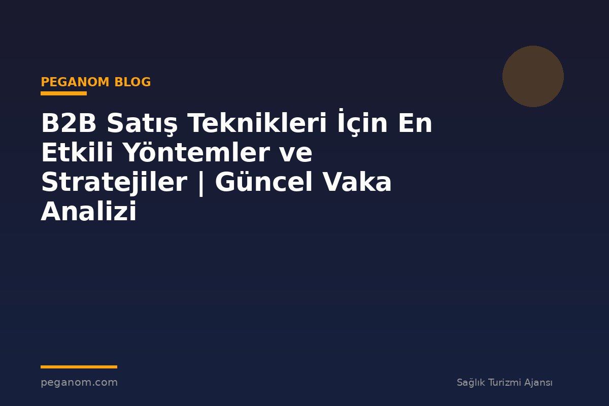 B2B Satış Teknikleri İçin En Etkili Yöntemler ve Stratejiler | Güncel Vaka Analizi