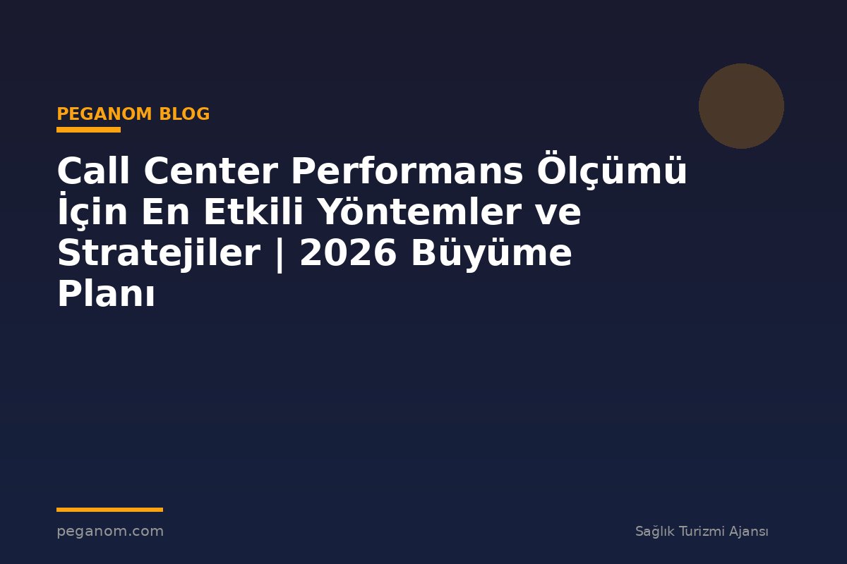 Call Center Performans Ölçümü İçin En Etkili Yöntemler ve Stratejiler | 2026 Büyüme Planı