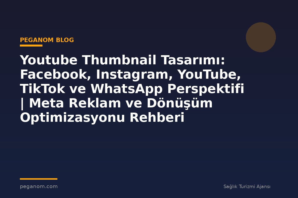 Youtube Thumbnail Tasarımı: Facebook, Instagram, YouTube, TikTok ve WhatsApp Perspektifi | Meta Reklam ve Dönüşüm Optimizasyonu Rehberi