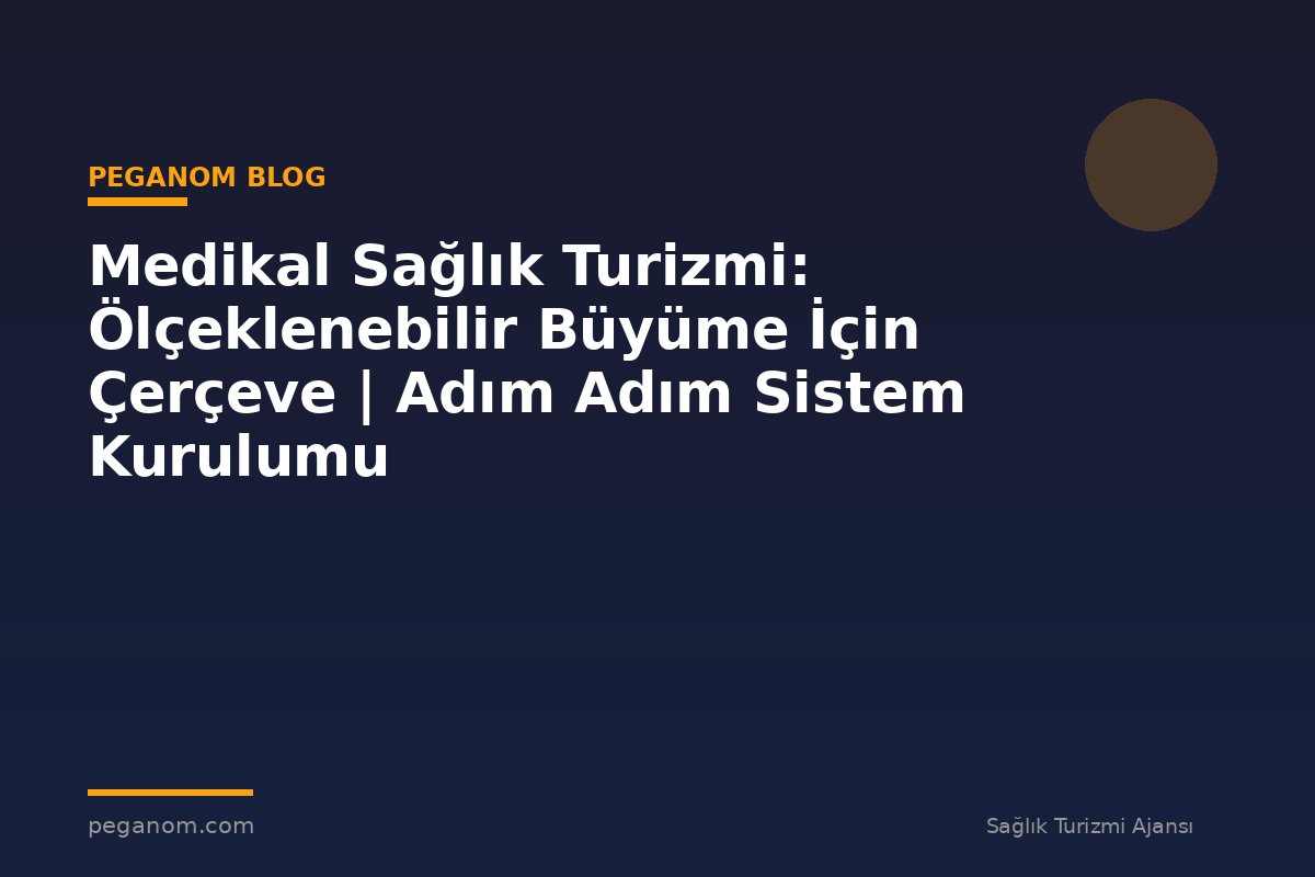 Medikal Sağlık Turizmi: Ölçeklenebilir Büyüme İçin Çerçeve | Adım Adım Sistem Kurulumu