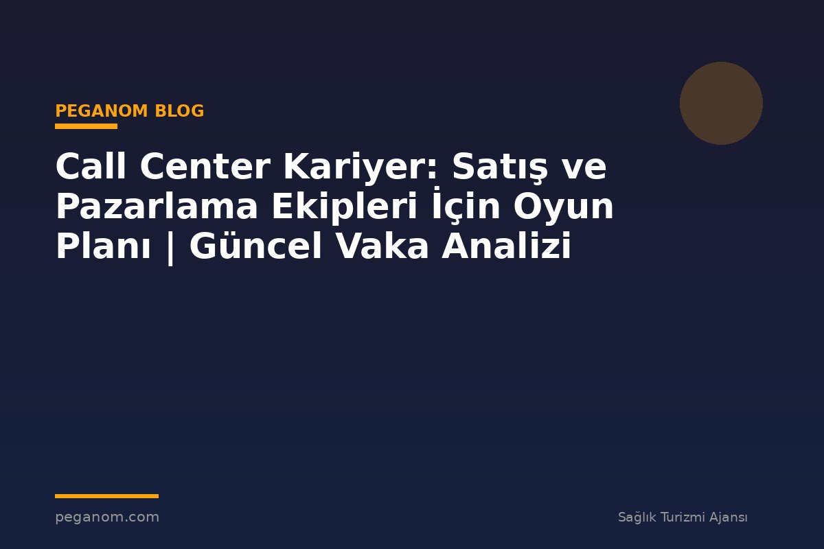 Call Center Kariyer: Satış ve Pazarlama Ekipleri İçin Oyun Planı | Güncel Vaka Analizi