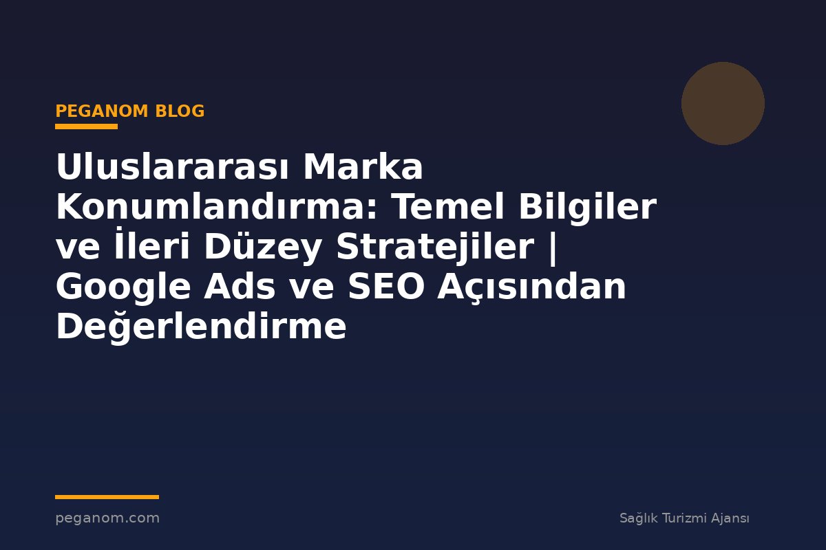 Uluslararası Marka Konumlandırma: Temel Bilgiler ve İleri Düzey Stratejiler | Google Ads ve SEO Açısından Değerlendirme