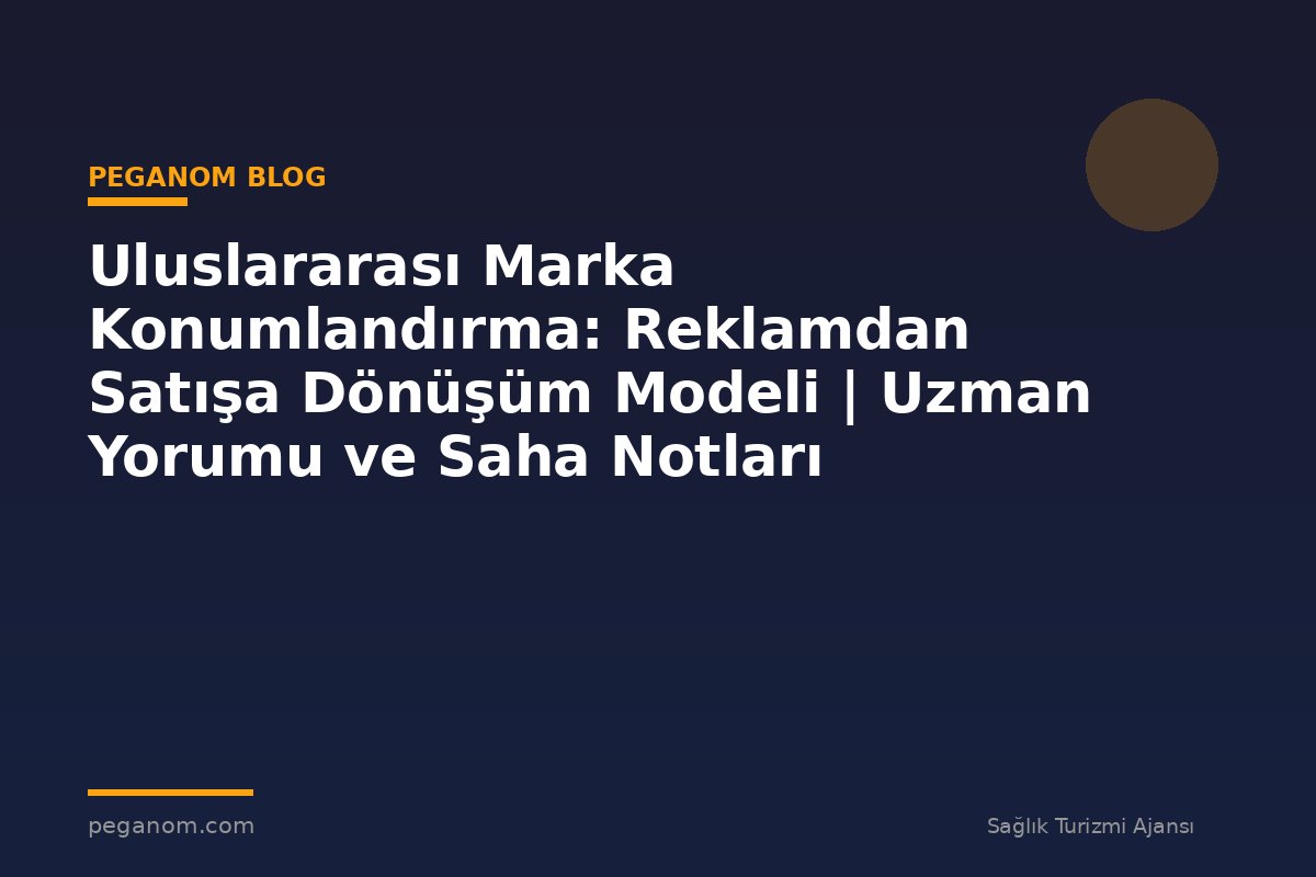 Uluslararası Marka Konumlandırma: Reklamdan Satışa Dönüşüm Modeli | Uzman Yorumu ve Saha Notları