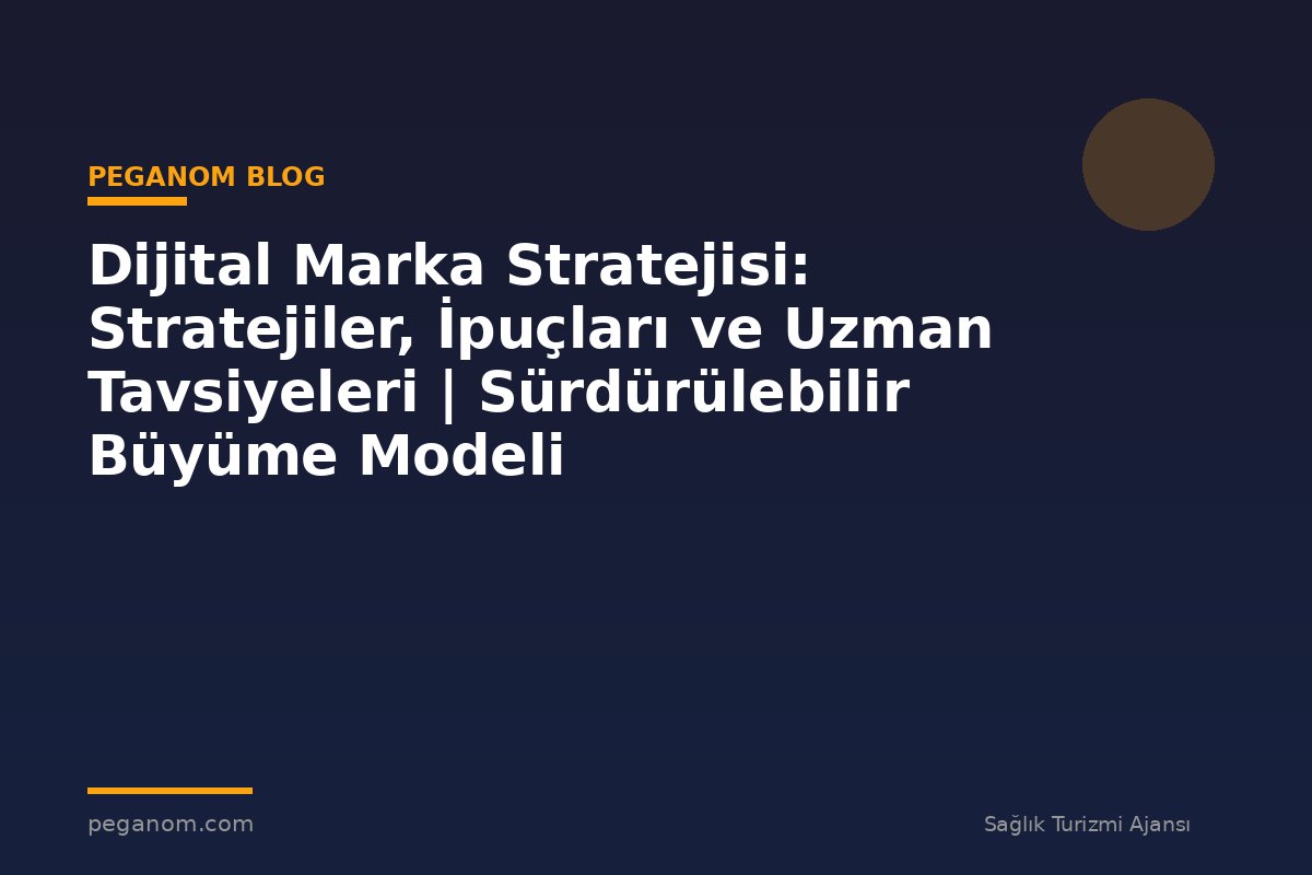Dijital Marka Stratejisi: Stratejiler, İpuçları ve Uzman Tavsiyeleri | Sürdürülebilir Büyüme Modeli
