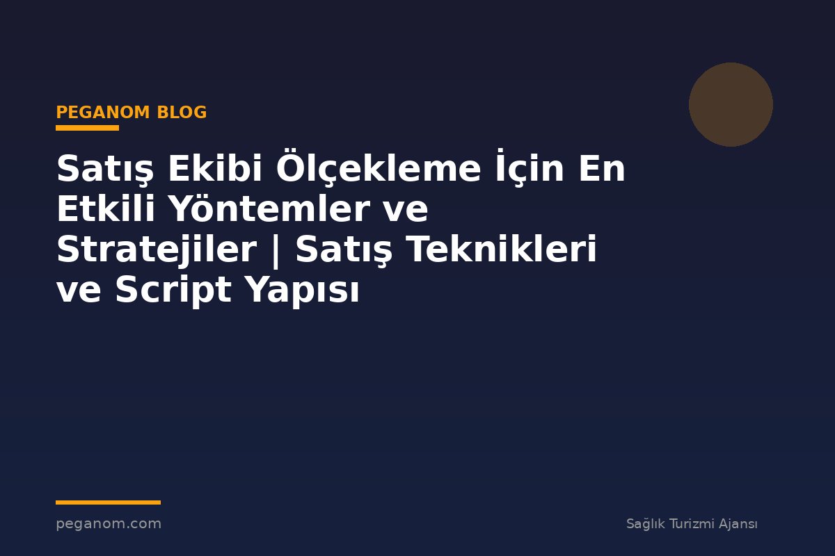 Satış Ekibi Ölçekleme İçin En Etkili Yöntemler ve Stratejiler | Satış Teknikleri ve Script Yapısı