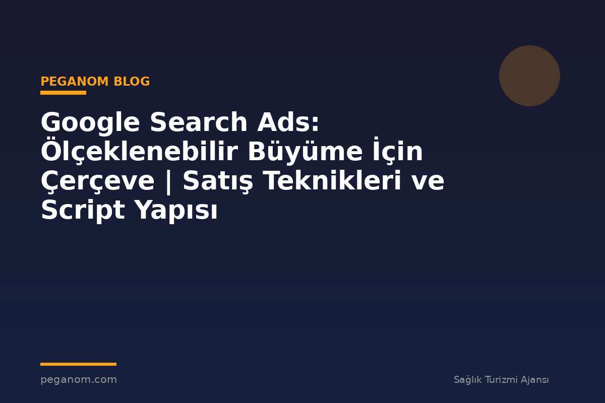 Google Search Ads: Ölçeklenebilir Büyüme İçin Çerçeve | Satış Teknikleri ve Script Yapısı