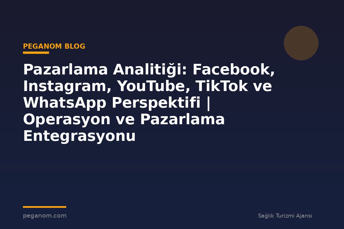 Pazarlama Analitiği: Facebook, Instagram, YouTube, TikTok ve WhatsApp Perspektifi | Operasyon ve Pazarlama Entegrasyonu