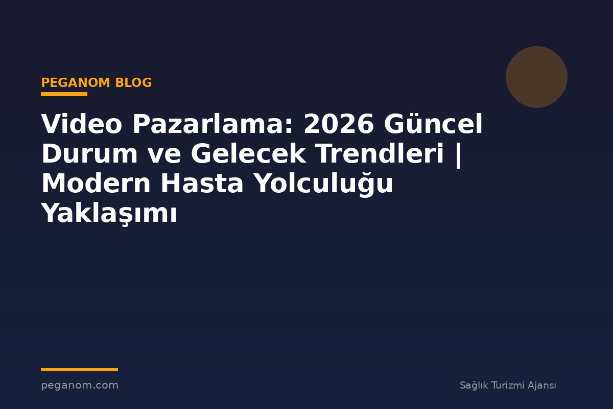Video Pazarlama: 2026 Güncel Durum ve Gelecek Trendleri | Modern Hasta Yolculuğu Yaklaşımı