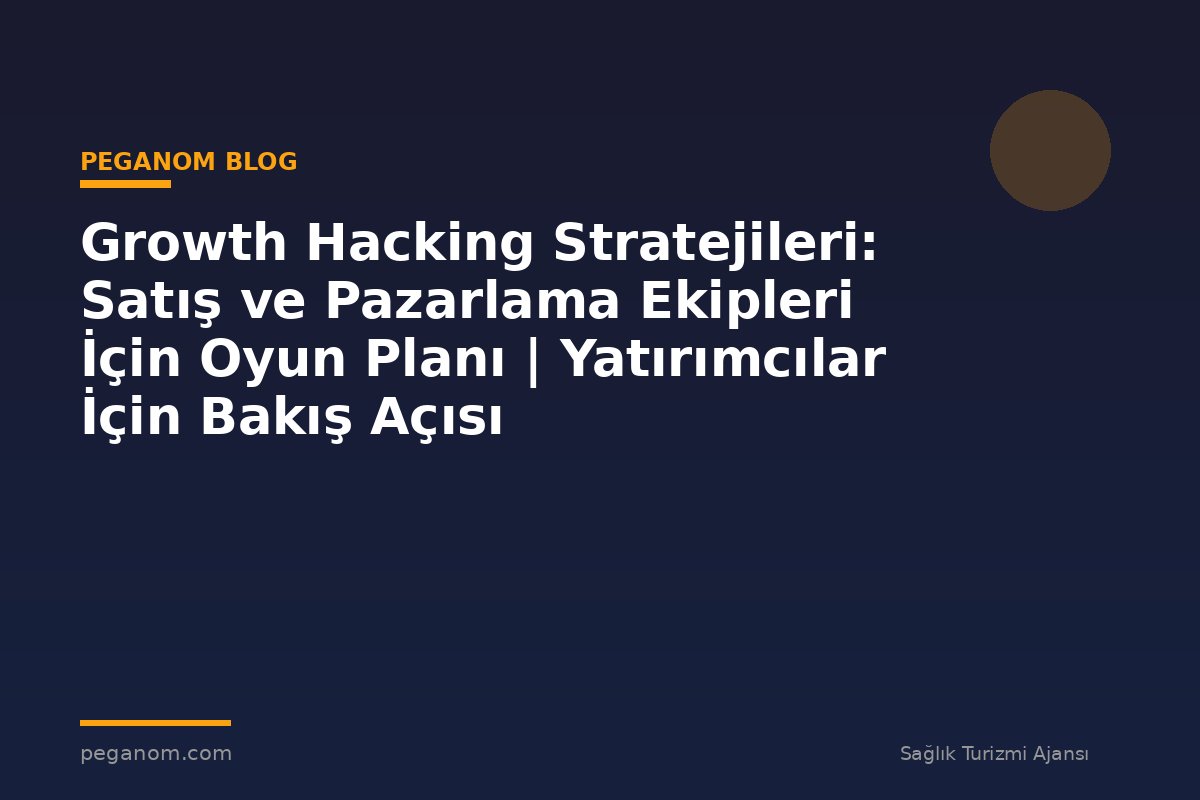 Growth Hacking Stratejileri: Satış ve Pazarlama Ekipleri İçin Oyun Planı | Yatırımcılar İçin Bakış Açısı