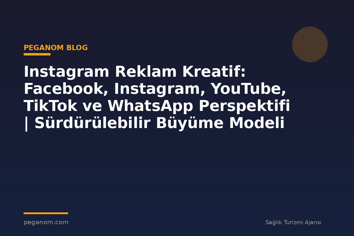 Instagram Reklam Kreatif: Facebook, Instagram, YouTube, TikTok ve WhatsApp Perspektifi | Sürdürülebilir Büyüme Modeli