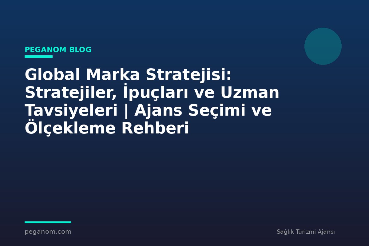 Global Marka Stratejisi: Stratejiler, İpuçları ve Uzman Tavsiyeleri | Ajans Seçimi ve Ölçekleme Rehberi