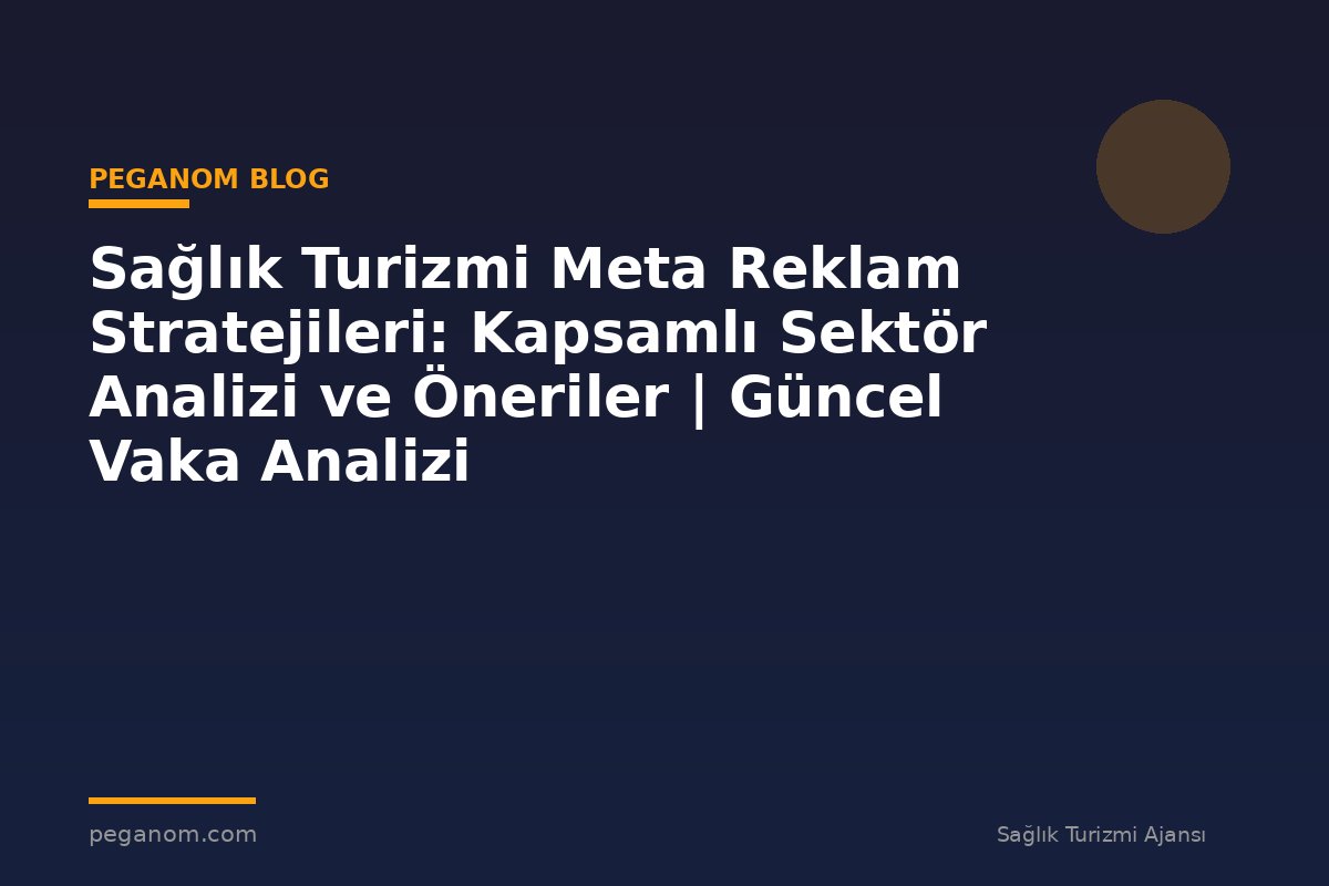 Sağlık Turizmi Meta Reklam Stratejileri: Kapsamlı Sektör Analizi ve Öneriler | Güncel Vaka Analizi