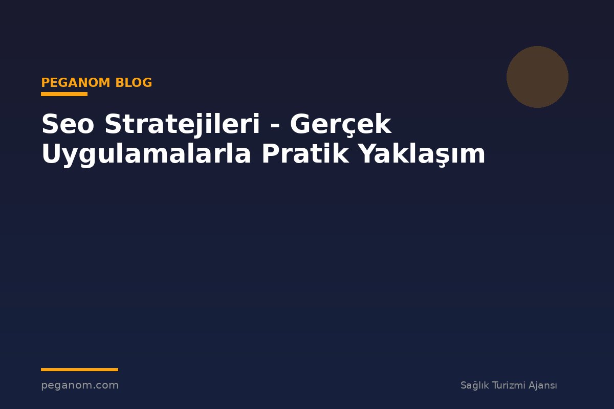Seo Stratejileri - Gerçek Uygulamalarla Pratik Yaklaşım