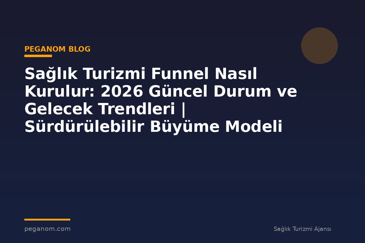 Sağlık Turizmi Funnel Nasıl Kurulur: 2026 Güncel Durum ve Gelecek Trendleri | Sürdürülebilir Büyüme Modeli