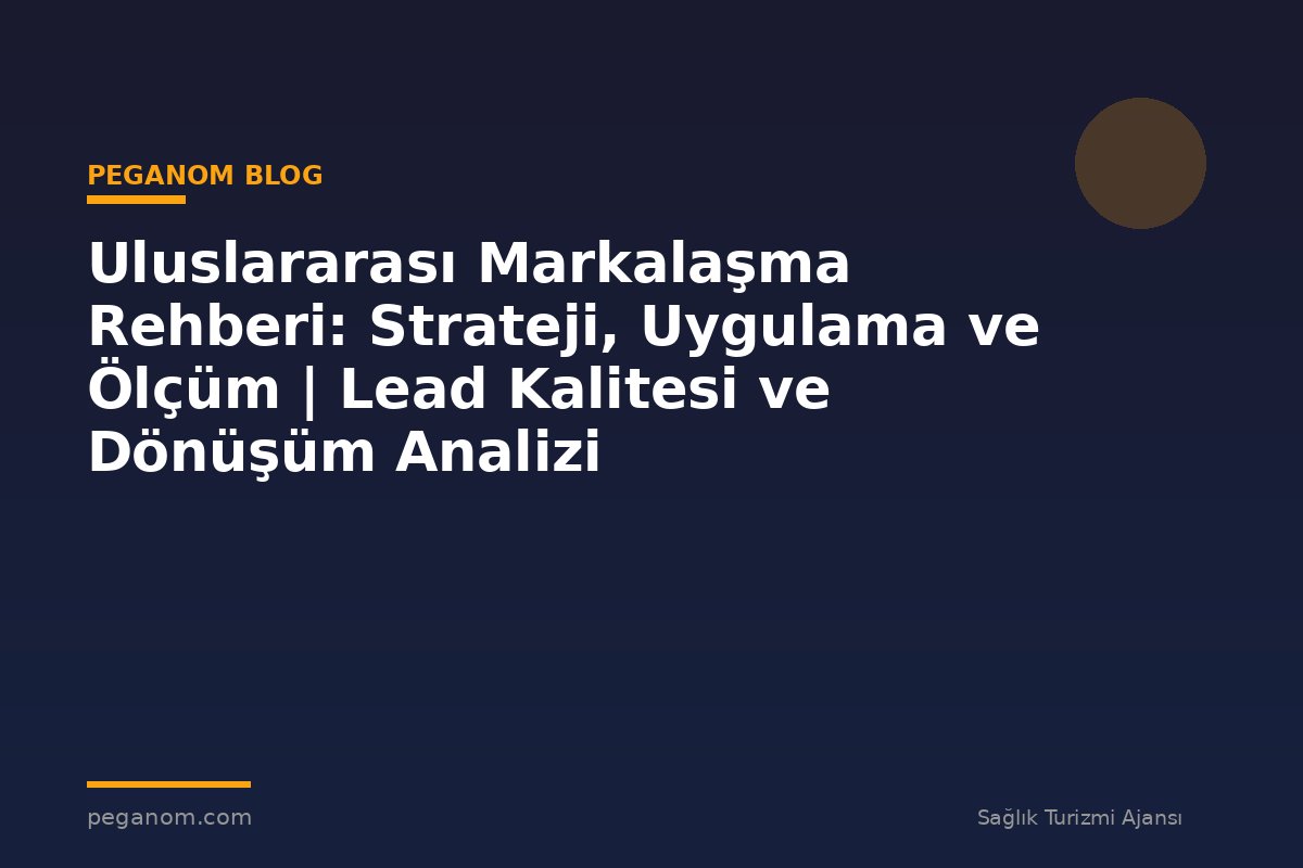 Uluslararası Markalaşma Rehberi: Strateji, Uygulama ve Ölçüm | Lead Kalitesi ve Dönüşüm Analizi