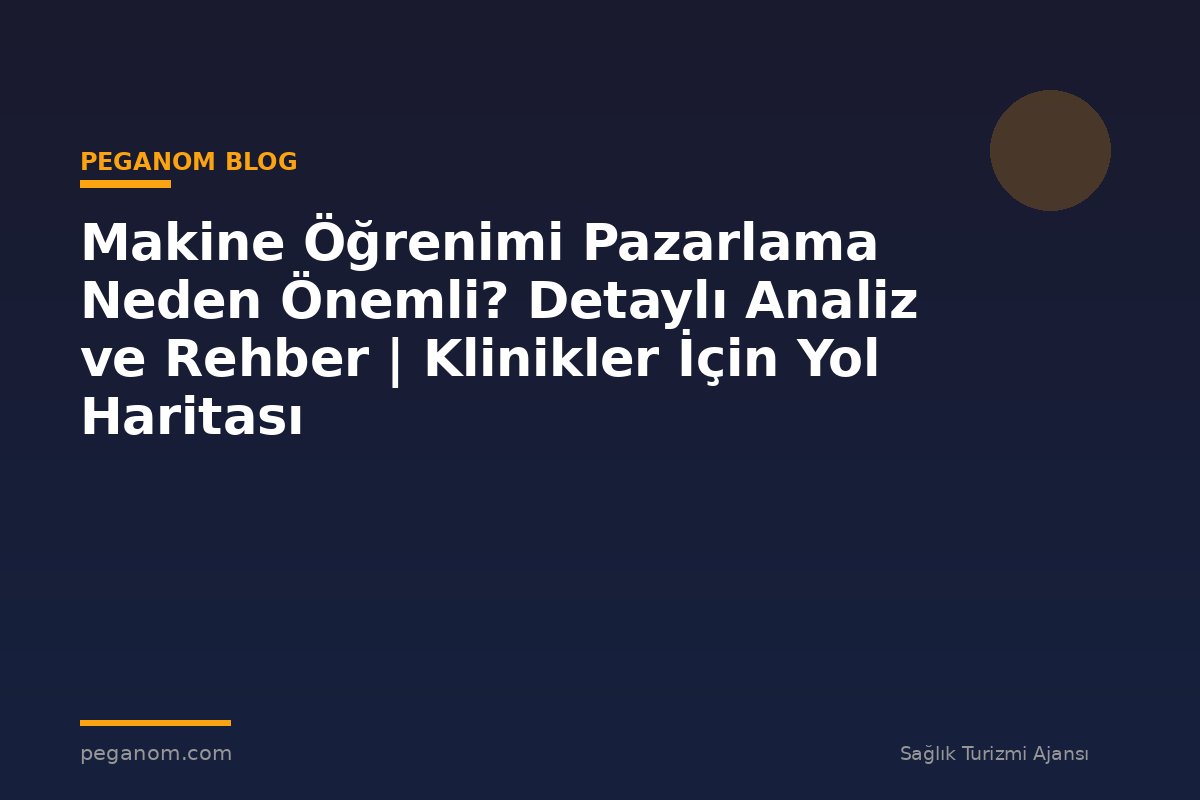 Makine Öğrenimi Pazarlama Neden Önemli? Detaylı Analiz ve Rehber | Klinikler İçin Yol Haritası