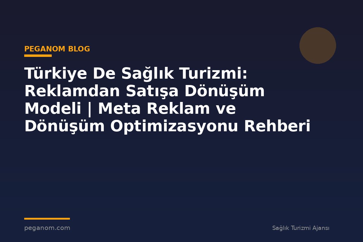Türkiye De Sağlık Turizmi: Reklamdan Satışa Dönüşüm Modeli | Meta Reklam ve Dönüşüm Optimizasyonu Rehberi