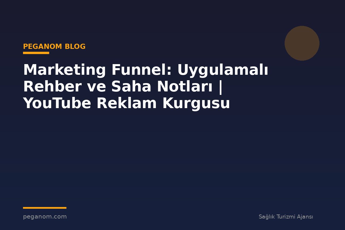 Marketing Funnel: Uygulamalı Rehber ve Saha Notları | YouTube Reklam Kurgusu