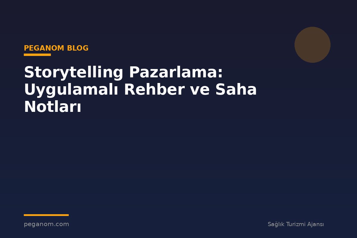 Storytelling Pazarlama: Uygulamalı Rehber ve Saha Notları