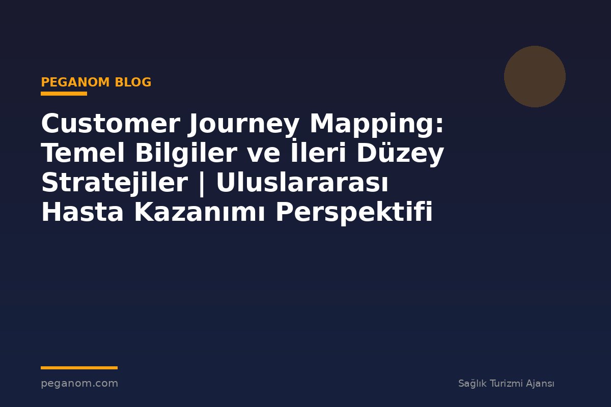 Customer Journey Mapping: Temel Bilgiler ve İleri Düzey Stratejiler | Uluslararası Hasta Kazanımı Perspektifi