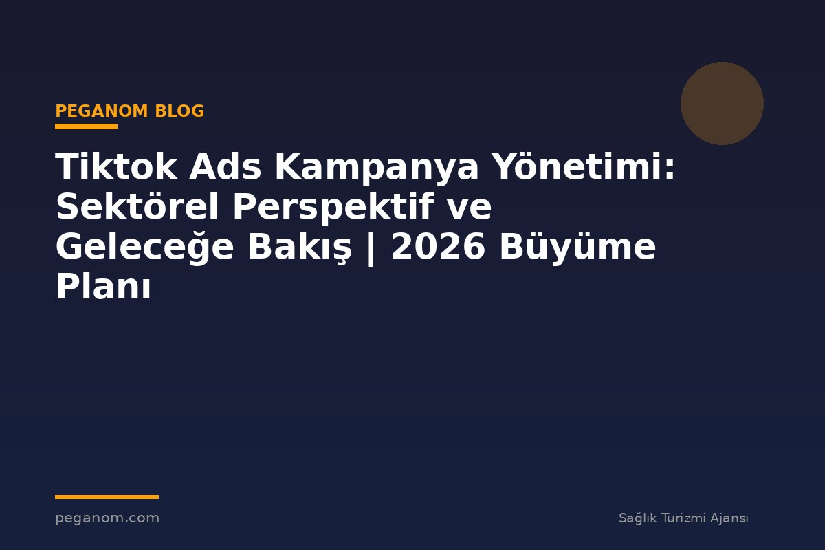 Tiktok Ads Kampanya Yönetimi: Sektörel Perspektif ve Geleceğe Bakış | 2026 Büyüme Planı