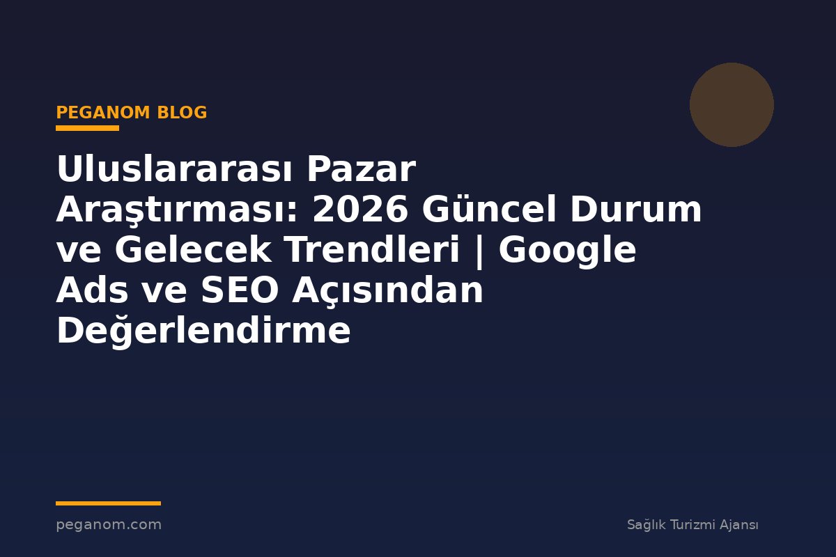 Uluslararası Pazar Araştırması: 2026 Güncel Durum ve Gelecek Trendleri | Google Ads ve SEO Açısından Değerlendirme