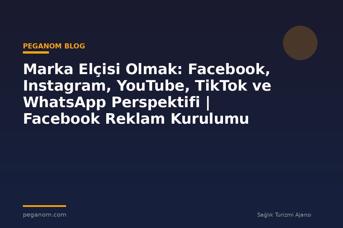 Marka Elçisi Olmak: Facebook, Instagram, YouTube, TikTok ve WhatsApp Perspektifi | Facebook Reklam Kurulumu
