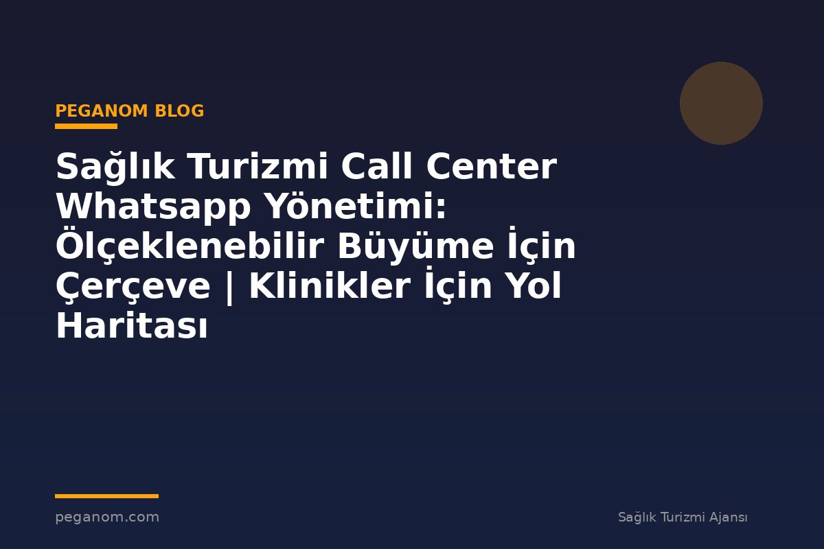 Sağlık Turizmi Call Center Whatsapp Yönetimi: Ölçeklenebilir Büyüme İçin Çerçeve | Klinikler İçin Yol Haritası