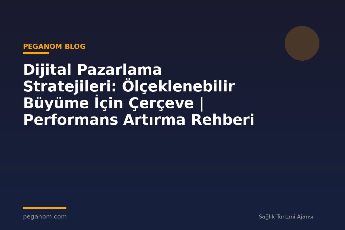 Dijital Pazarlama Stratejileri: Ölçeklenebilir Büyüme İçin Çerçeve | Performans Artırma Rehberi
