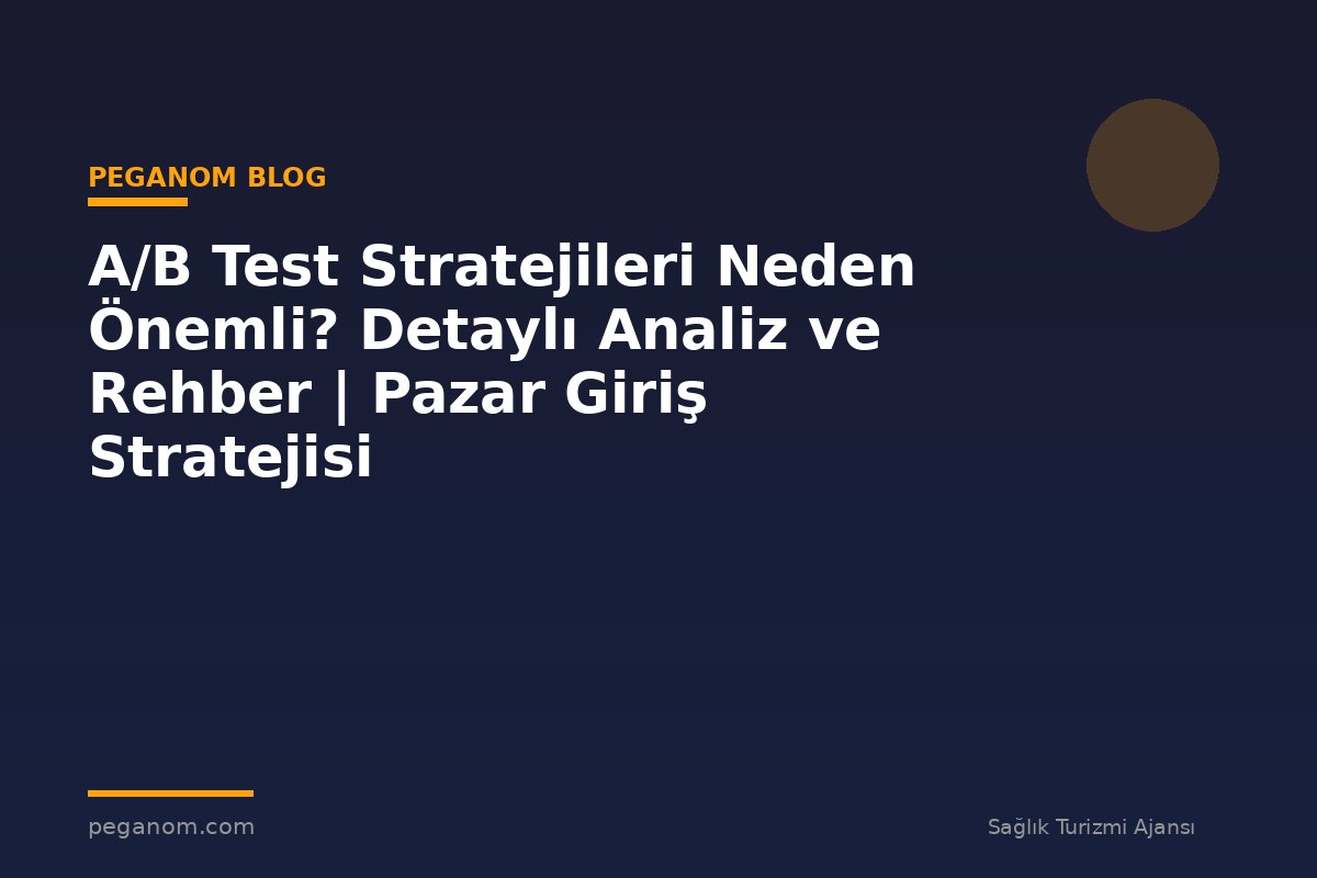 A/B Test Stratejileri Neden Önemli? Detaylı Analiz ve Rehber | Pazar Giriş Stratejisi