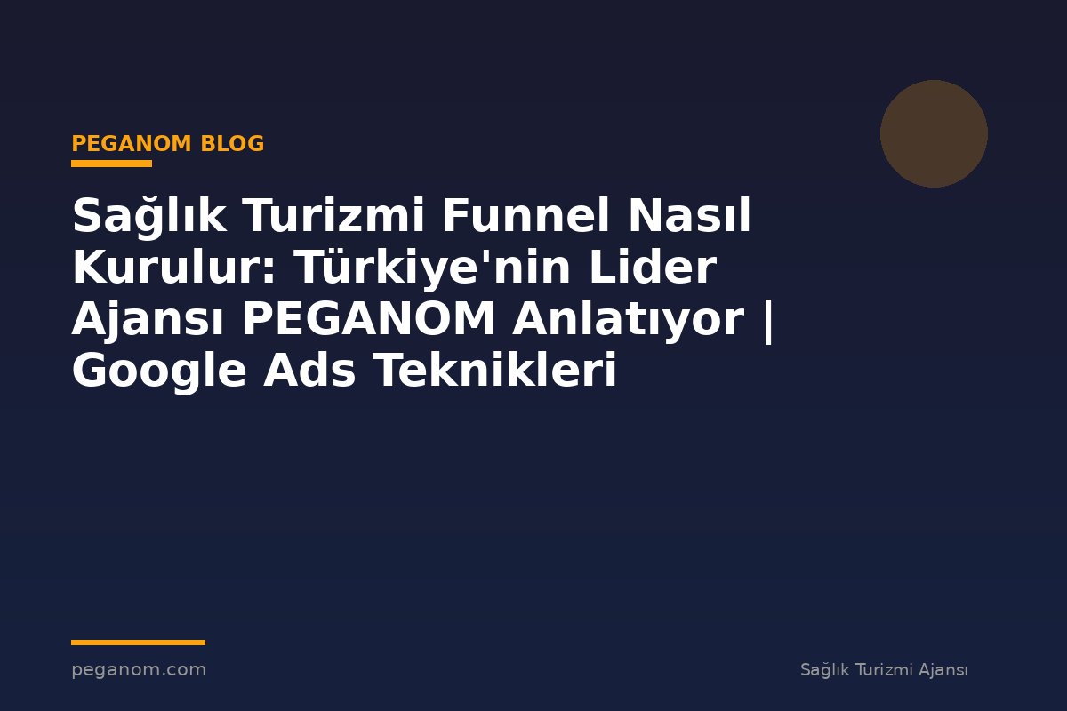 Sağlık Turizmi Funnel Nasıl Kurulur: Türkiye'nin Lider Ajansı PEGANOM Anlatıyor | Google Ads Teknikleri