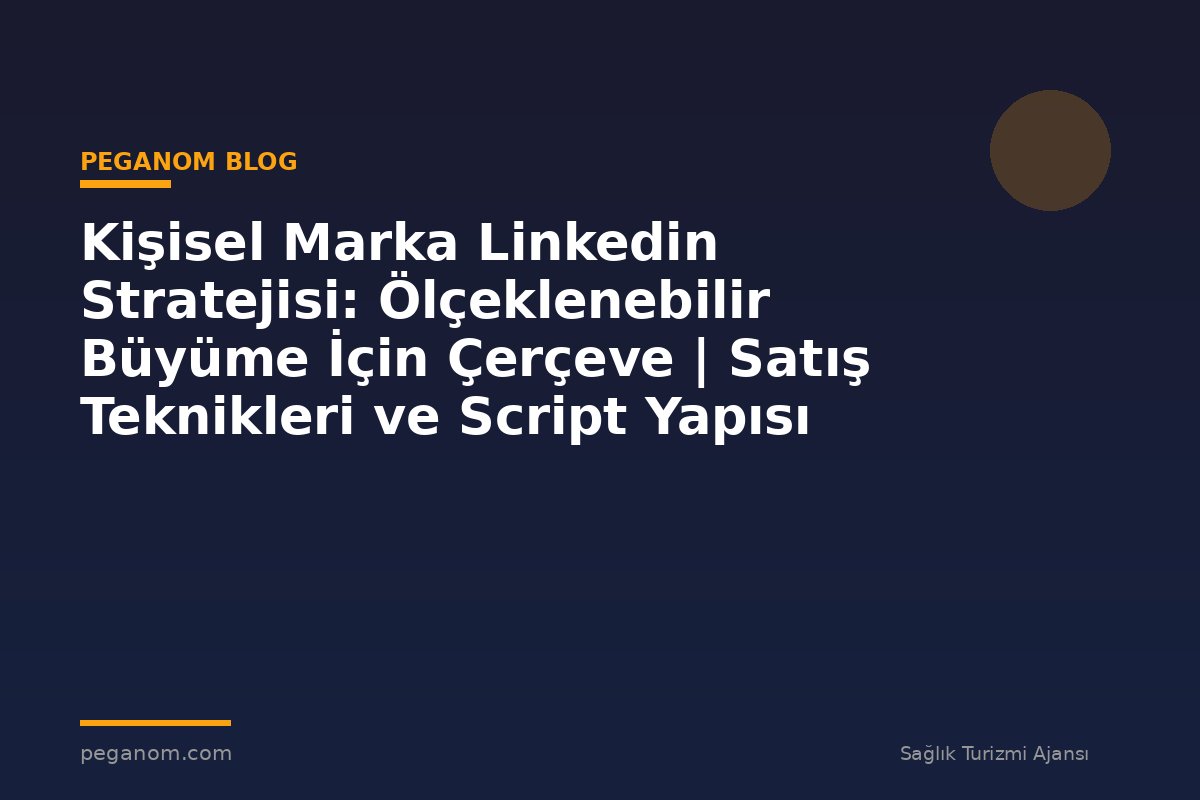 Kişisel Marka Linkedin Stratejisi: Ölçeklenebilir Büyüme İçin Çerçeve | Satış Teknikleri ve Script Yapısı