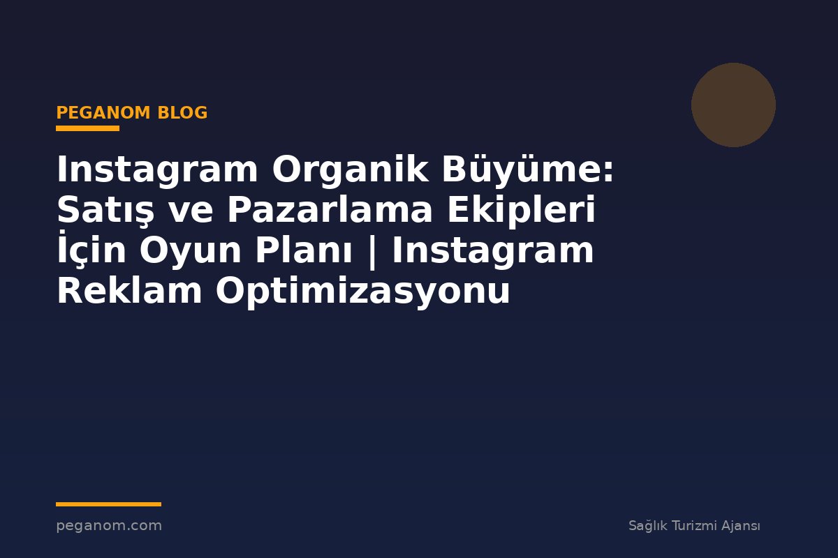 Instagram Organik Büyüme: Satış ve Pazarlama Ekipleri İçin Oyun Planı | Instagram Reklam Optimizasyonu