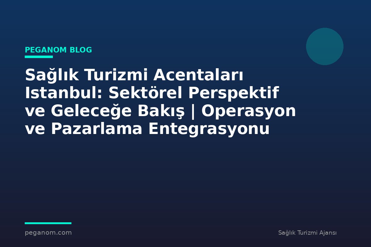 Sağlık Turizmi Acentaları Istanbul: Sektörel Perspektif ve Geleceğe Bakış | Operasyon ve Pazarlama Entegrasyonu