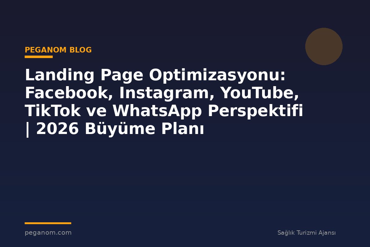 Landing Page Optimizasyonu: Facebook, Instagram, YouTube, TikTok ve WhatsApp Perspektifi | 2026 Büyüme Planı