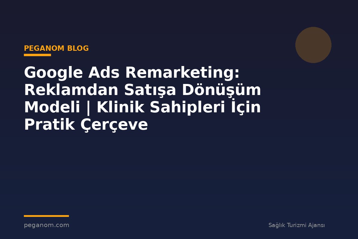 Google Ads Remarketing: Reklamdan Satışa Dönüşüm Modeli | Klinik Sahipleri İçin Pratik Çerçeve