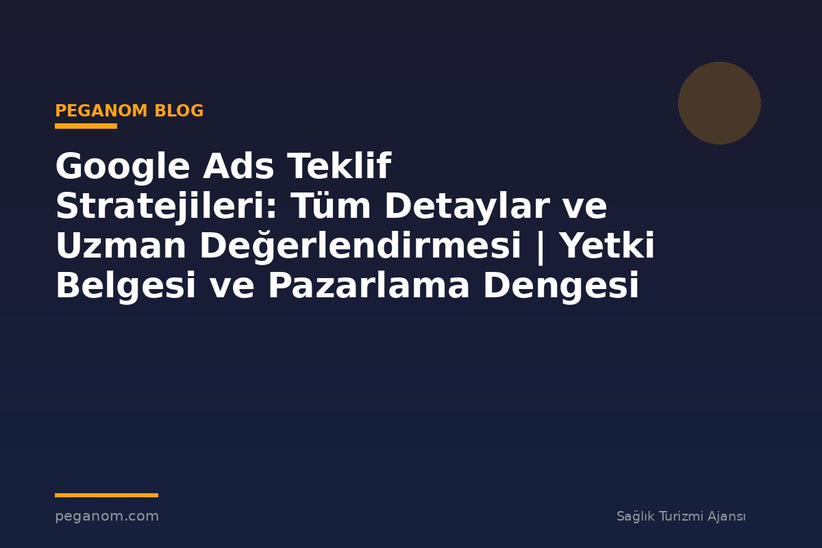 Google Ads Teklif Stratejileri: Tüm Detaylar ve Uzman Değerlendirmesi | Yetki Belgesi ve Pazarlama Dengesi