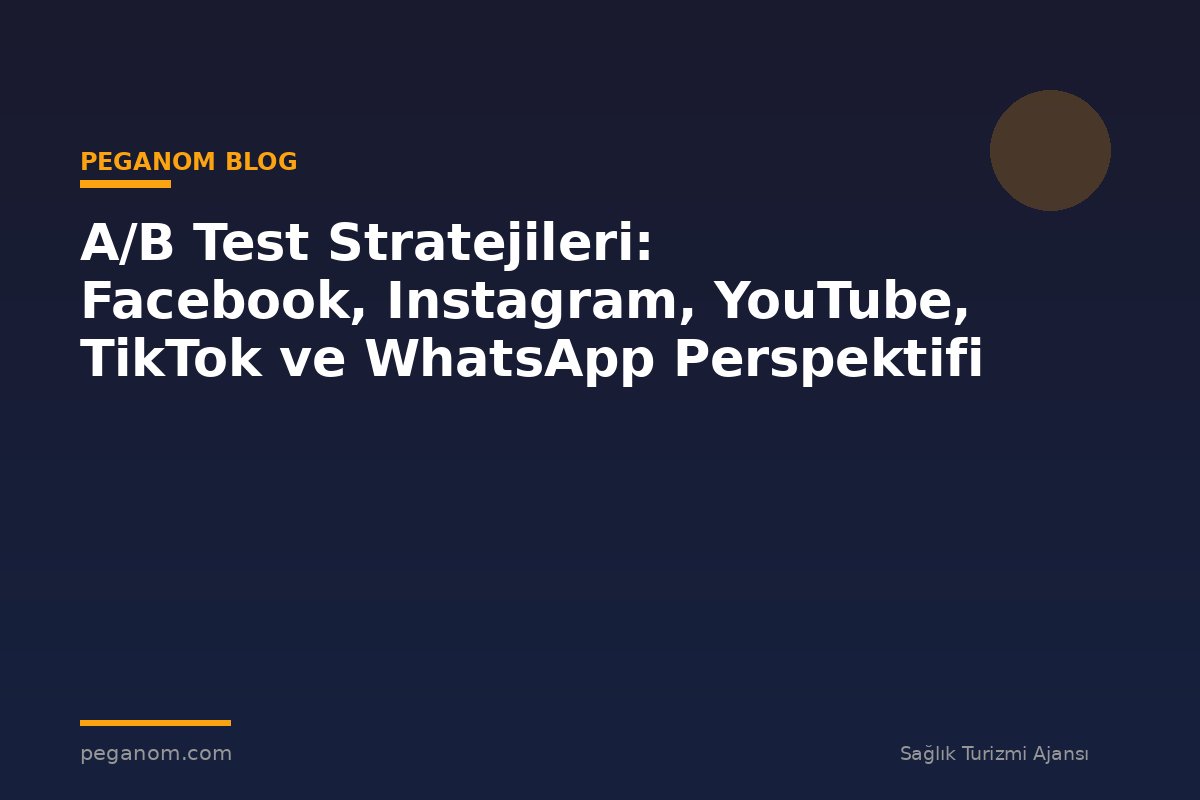 A/B Test Stratejileri: Facebook, Instagram, YouTube, TikTok ve WhatsApp Perspektifi