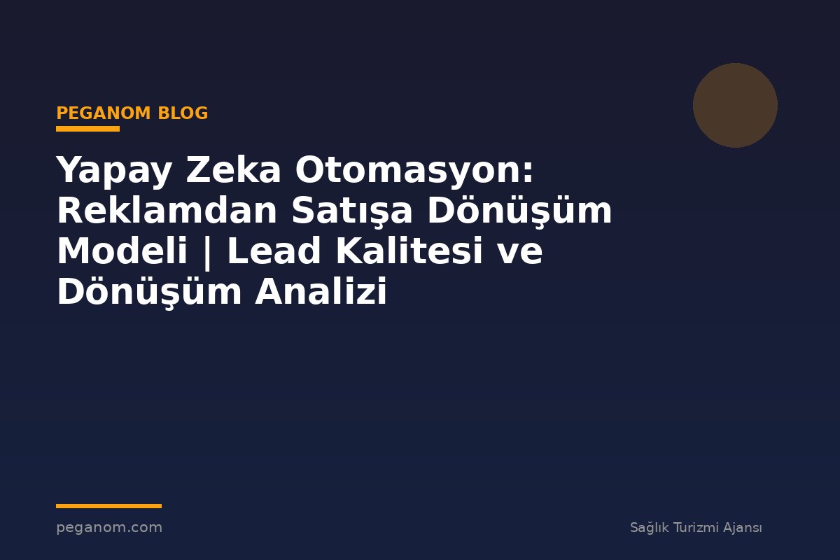 Yapay Zeka Otomasyon: Reklamdan Satışa Dönüşüm Modeli | Lead Kalitesi ve Dönüşüm Analizi