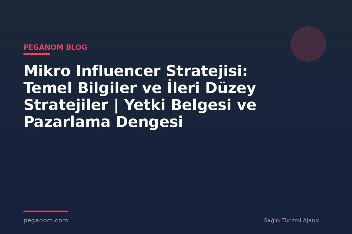 Mikro Influencer Stratejisi: Temel Bilgiler ve İleri Düzey Stratejiler | Yetki Belgesi ve Pazarlama Dengesi