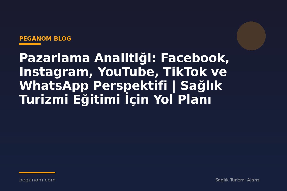 Pazarlama Analitiği: Facebook, Instagram, YouTube, TikTok ve WhatsApp Perspektifi | Sağlık Turizmi Eğitimi İçin Yol Planı