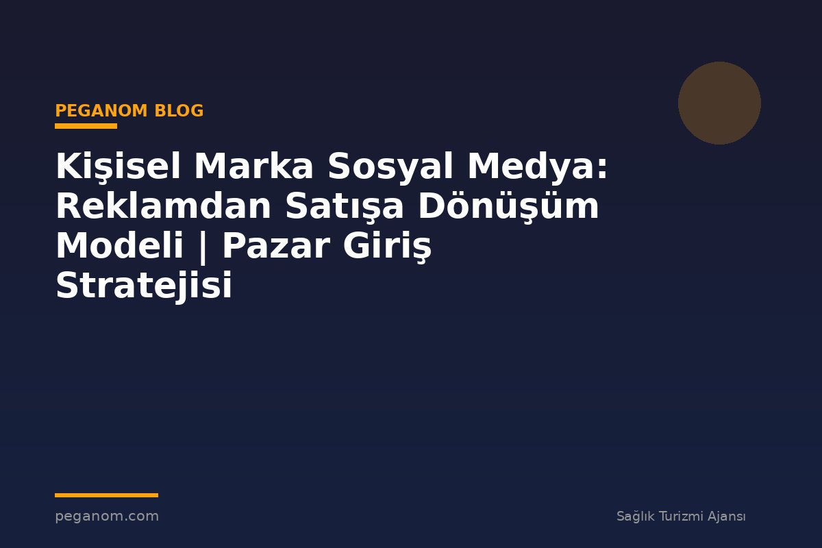 Kişisel Marka Sosyal Medya: Reklamdan Satışa Dönüşüm Modeli | Pazar Giriş Stratejisi