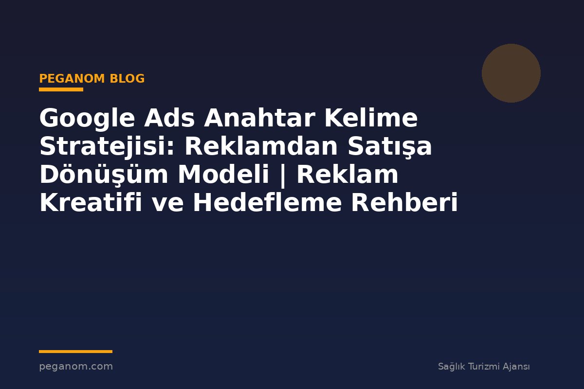 Google Ads Anahtar Kelime Stratejisi: Reklamdan Satışa Dönüşüm Modeli | Reklam Kreatifi ve Hedefleme Rehberi