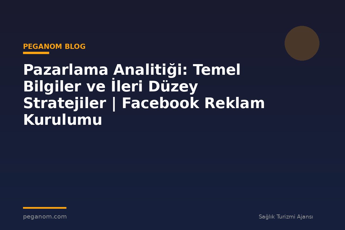 Pazarlama Analitiği: Temel Bilgiler ve İleri Düzey Stratejiler | Facebook Reklam Kurulumu