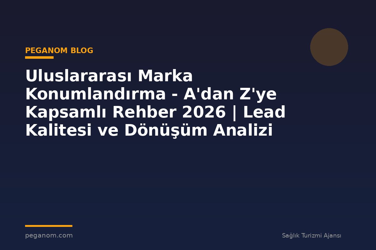 Uluslararası Marka Konumlandırma - A'dan Z'ye Kapsamlı Rehber 2026 | Lead Kalitesi ve Dönüşüm Analizi